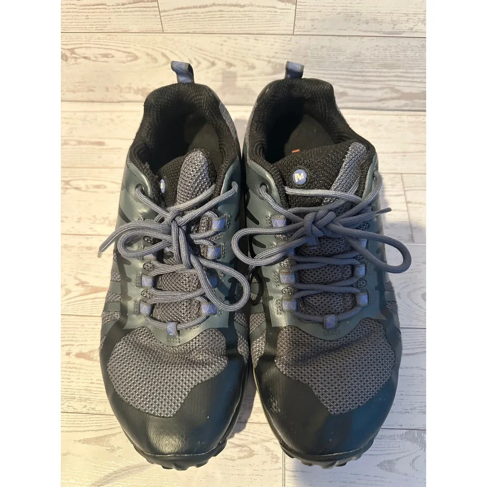 Merrell Womens Moab Speed Hiking‎ Shoes Gray Purple Lace Up Athletic Size 8.5